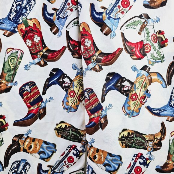 Hannah Kate RARE Boys Cowboy Boots All-Over-Pattern Cuffed Pants, USA, 5 - Picture 6 of 9